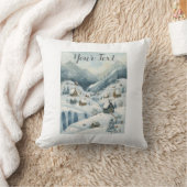 Coussin Cosy Hiver Mountain Scene Jeu d'oreiller - 16" x 1 (Couverture)