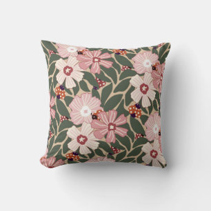 Coussin Cosy Woodland Ladybugs & Couleurs Fleurs sauvages