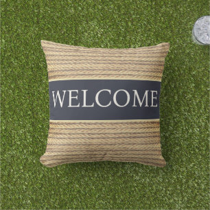 Coussin Côte Marine Nautique Blue Rope Beach Lake Bienvenu