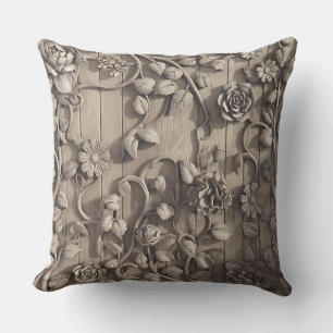 Coussin coton à fleurs
