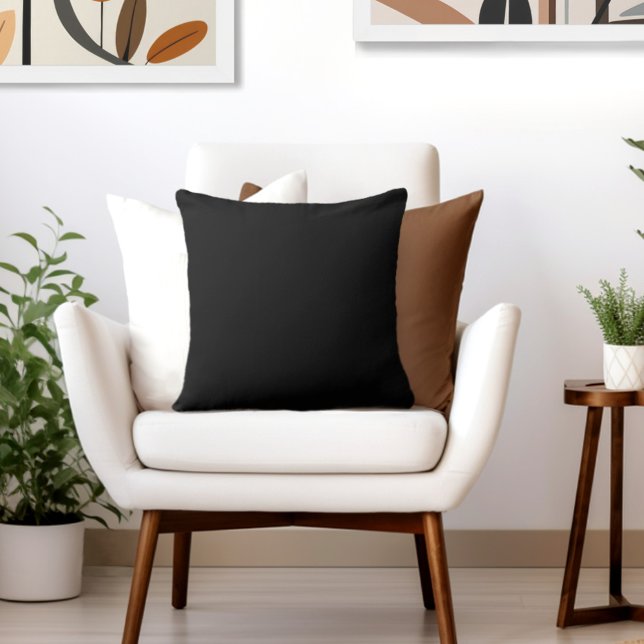 Coussin Coton noir 20" (Créateur téléchargé)