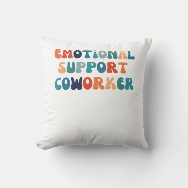 Coussin Cotravailleur d'aide émotionnelle - Bestie de trav (Recto)