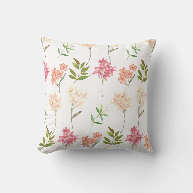 Coussin Cottage fleuri vintage fleurs traditionnelles (Recto)