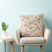Coussin Cottagecore Butterflies Flowers Pillow (Chaise)