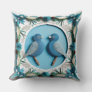 Coussin 🕊️ Cottagecore Décoration de la Nature Oiseau Gea