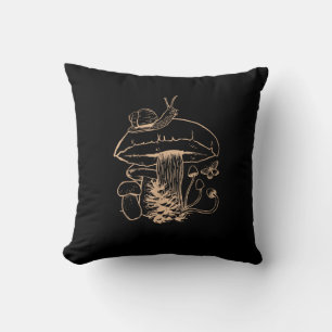 Coussin Cottagecore Esthétique Champignon Escargot Goblinc