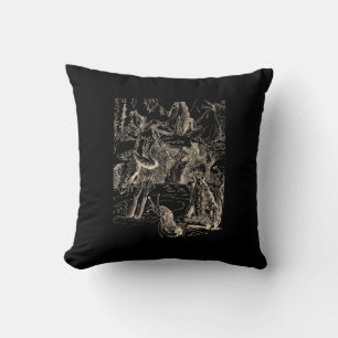Coussin Cottagecore Goblincore Étang Escargot Nage Grenoui
