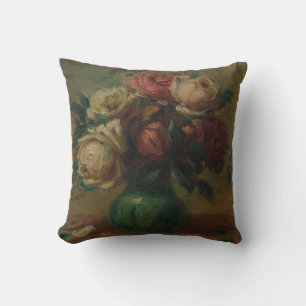 Coussin Cottagecore Renoir Floral Art Vintage Rose