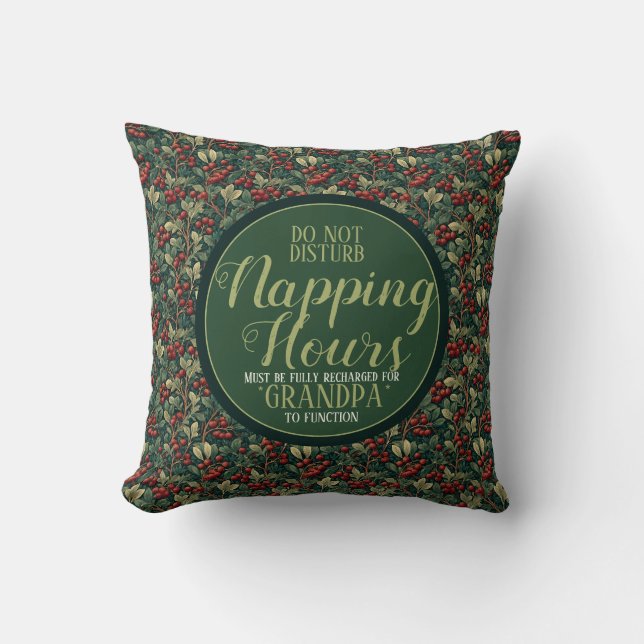 Coussin Cottagecore Vintage Sombre, (Recto)