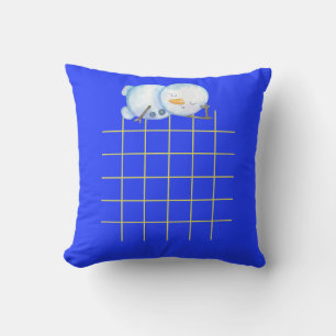 Coussin couché confortable de pingouin"