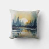 Coussin Couche d'aquarelle Abstraite (Recto)