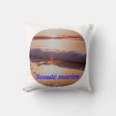 Coussin Couche de soleil beauté marine (Recto)