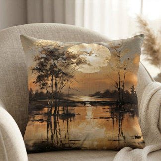 Coussin Coucher de soleil à l'heure dorée