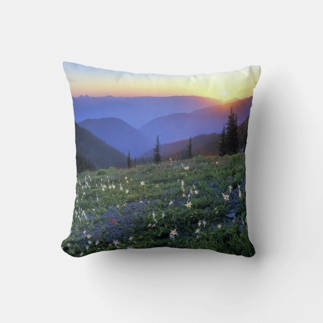 Coussin Coucher de soleil à Obstruciton Point, Parc nation (Recto)