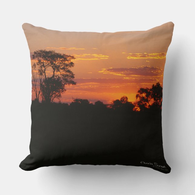 Coussin Coucher de soleil Acacia (Recto)