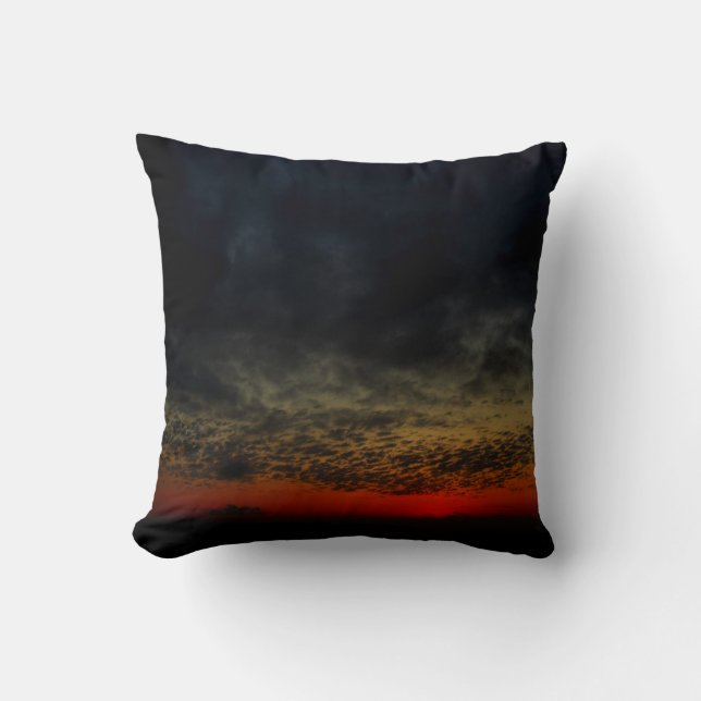 Coussin Coucher de soleil avant la tempête (Recto)