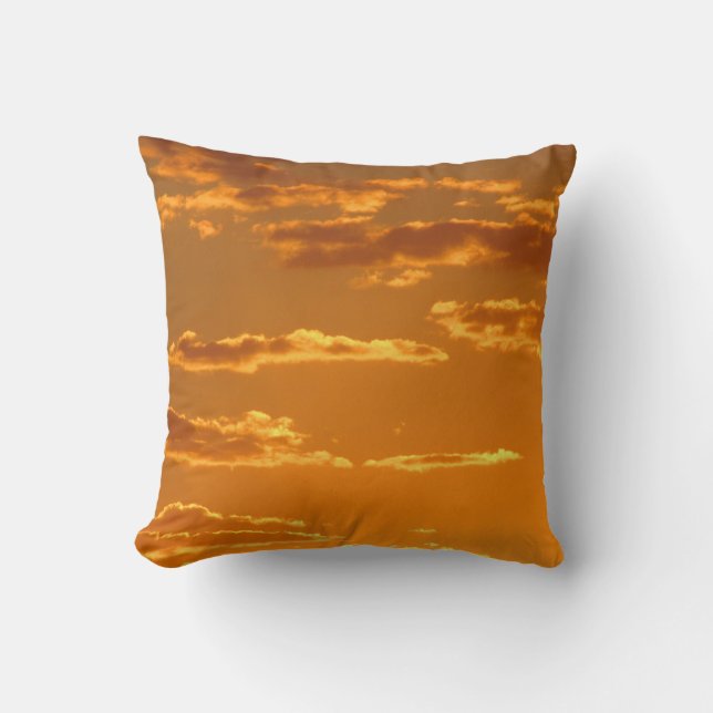 Coussin Coucher de soleil Bright Orange Jaune Horizontal N (Recto)