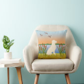 Coussin Coucher de soleil de chien d'oiseau jaune du Labra (Chaise)
