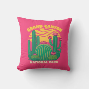 Coussin Coucher de soleil du Grand Canyon Cactus