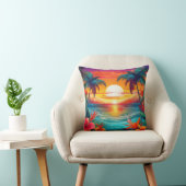 Coussin Coucher de soleil du paradis tropical (Chaise)