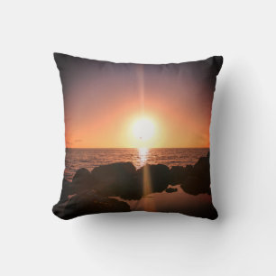 Coussin Coucher de soleil en Floride sur la plage Photogra
