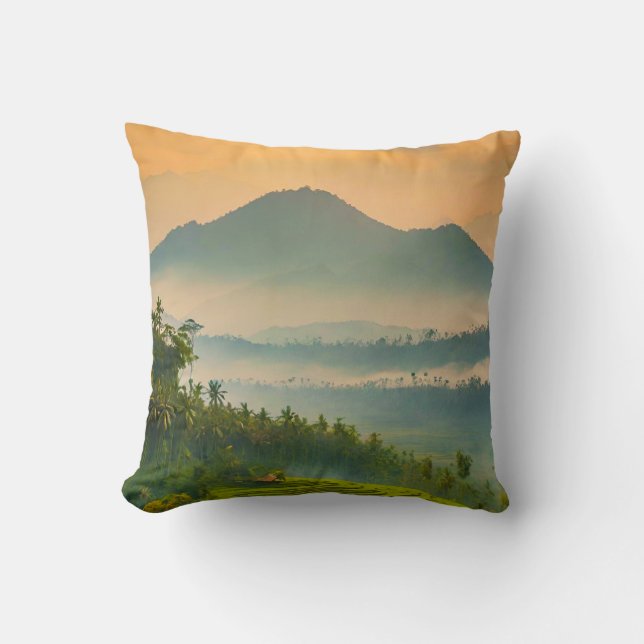 Coussin Coucher de soleil indonésien (Recto)