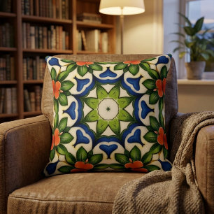 Coussin Coucher de soleil méditerranéen audacieux