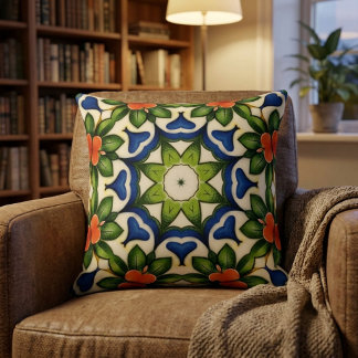 Coussin Coucher de soleil méditerranéen audacieux