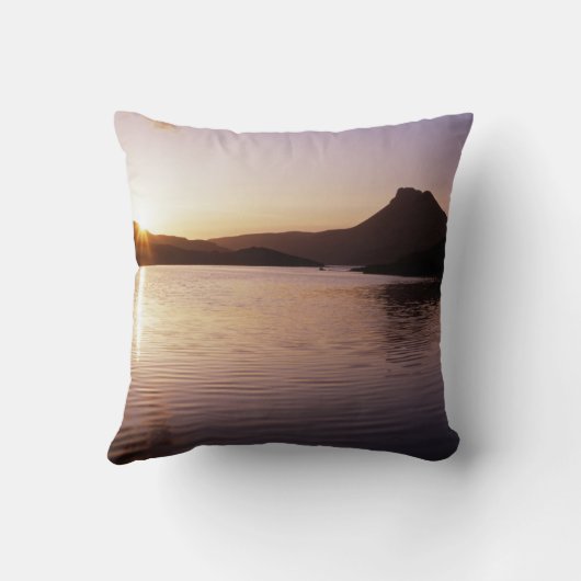 Coussin Coucher de soleil Stac Pollaidh Écosse (Verso)