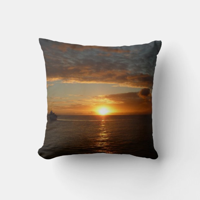 Coussin Coucher de soleil sur la mer II (Recto)