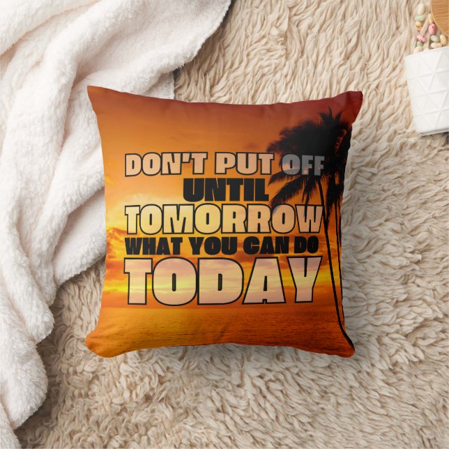 Coussin Coucher de soleil sur la plage de Palm | expressio (Couverture)