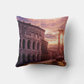 Coussin Coucher de soleil sur le Colisée de Rome à Rome (Verso)