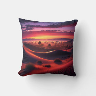 Coussin coucher de soleil sur le désert