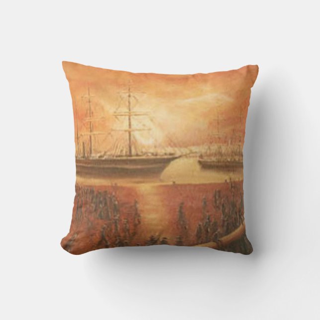 Coussin Coucher de soleil sur le passé (Recto)