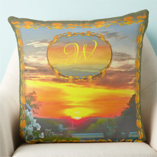 Coussin Coucher de soleil sur le toit 2295