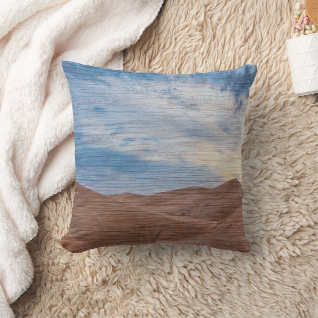 Coussin Coucher de soleil sur les dunes de sable sur photo (Couverture)