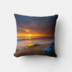 Coussin Coucher de soleil sur l'océan Pacifique