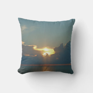 Coussin Coucher de soleil sur l'océan Pacifique Photo Coas