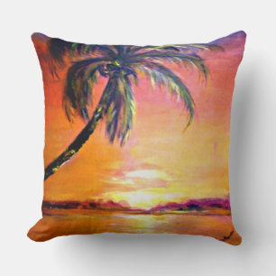 Coussin Coucher de soleil tropical