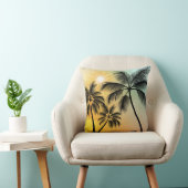 Coussin Coucher de soleil tropical avec palmiers - Plage N (Chaise)