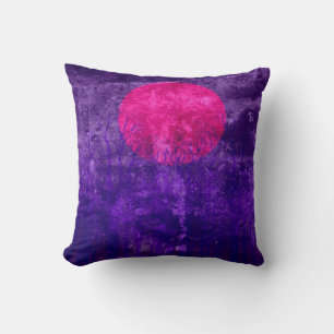 Coussin Coucher de soleil violet Peinture Abstraite 2