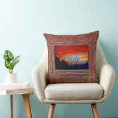 Coussin Coucher du soleil bleu rouge (Chaise)