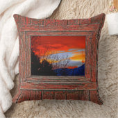 Coussin Coucher du soleil bleu rouge (Couverture)
