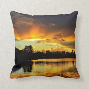 Coussin Coucher du soleil dans la ville Londrina, Brésil