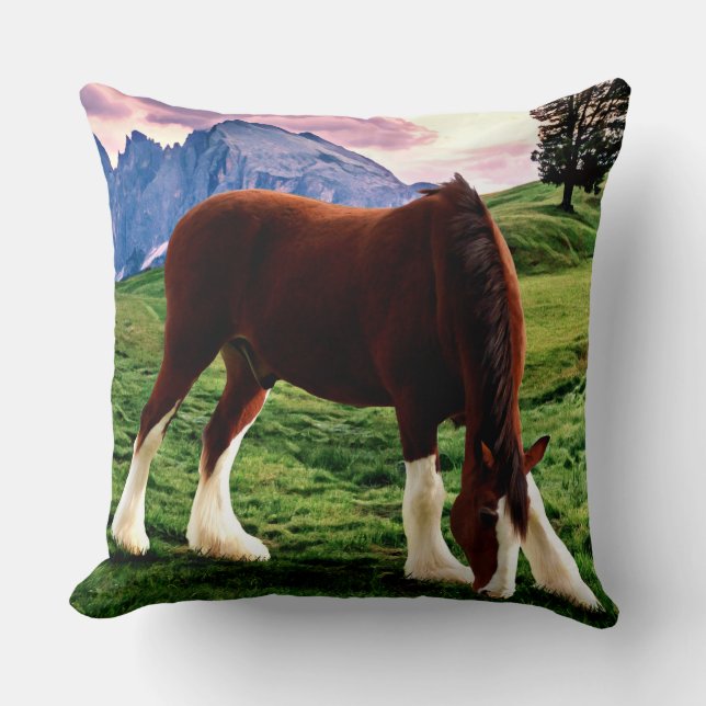 Coussin Coucher du soleil de Clydesdale (Recto)