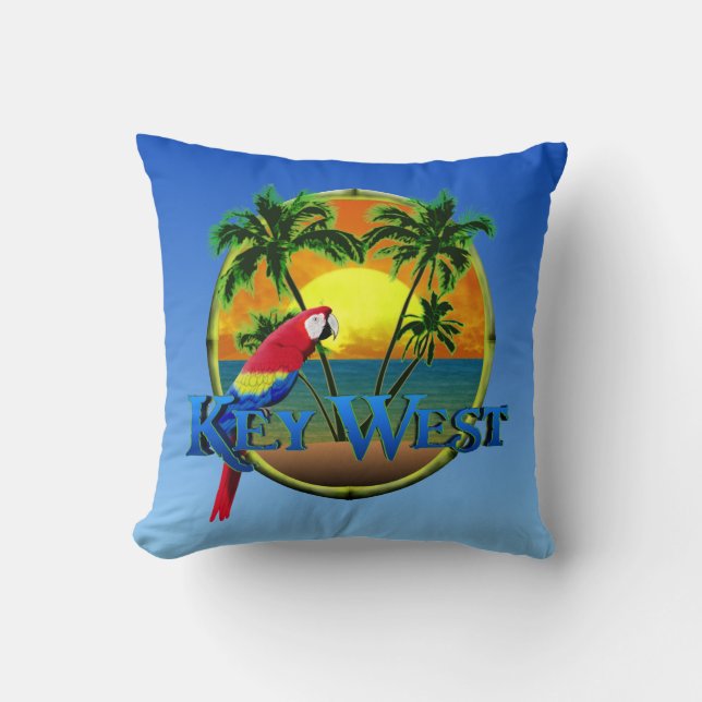 Coussin Coucher du soleil de Key West (Recto)