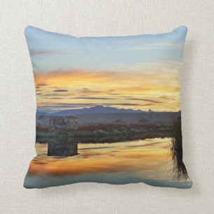 Coussin Coucher du soleil de Laguna Nimez, EL Calafate,