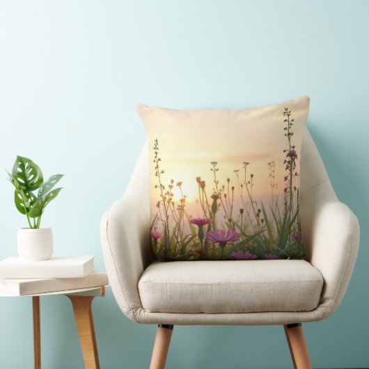 Coussin coucher du soleil du printemps. (Chaise)