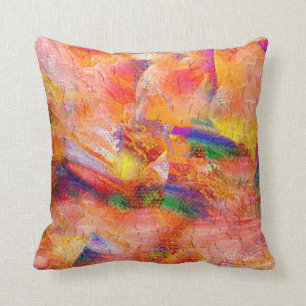 Coussin Coucher du soleil infini de peinture abstraite