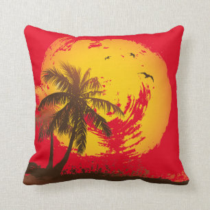 Coussin Coucher du soleil tropical